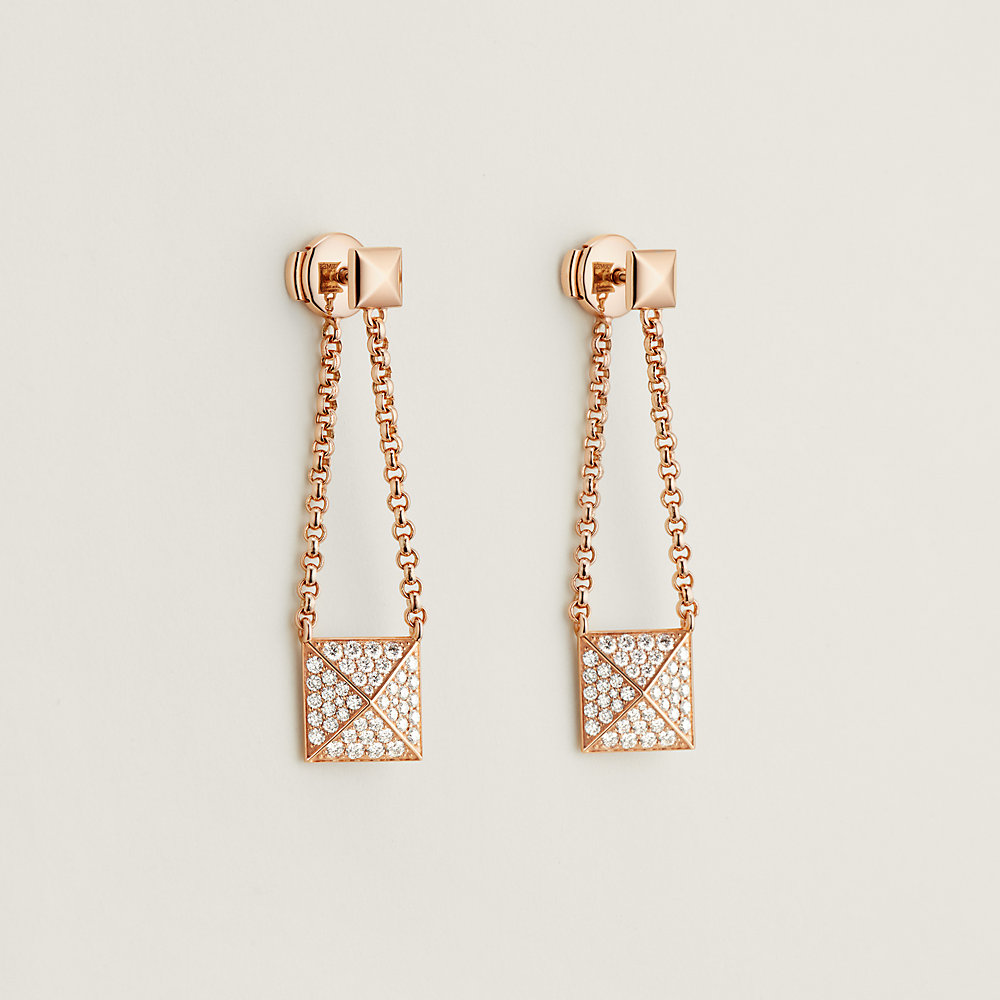 Boucles d oreilles pendantes Hermès Clou d H Hermès France